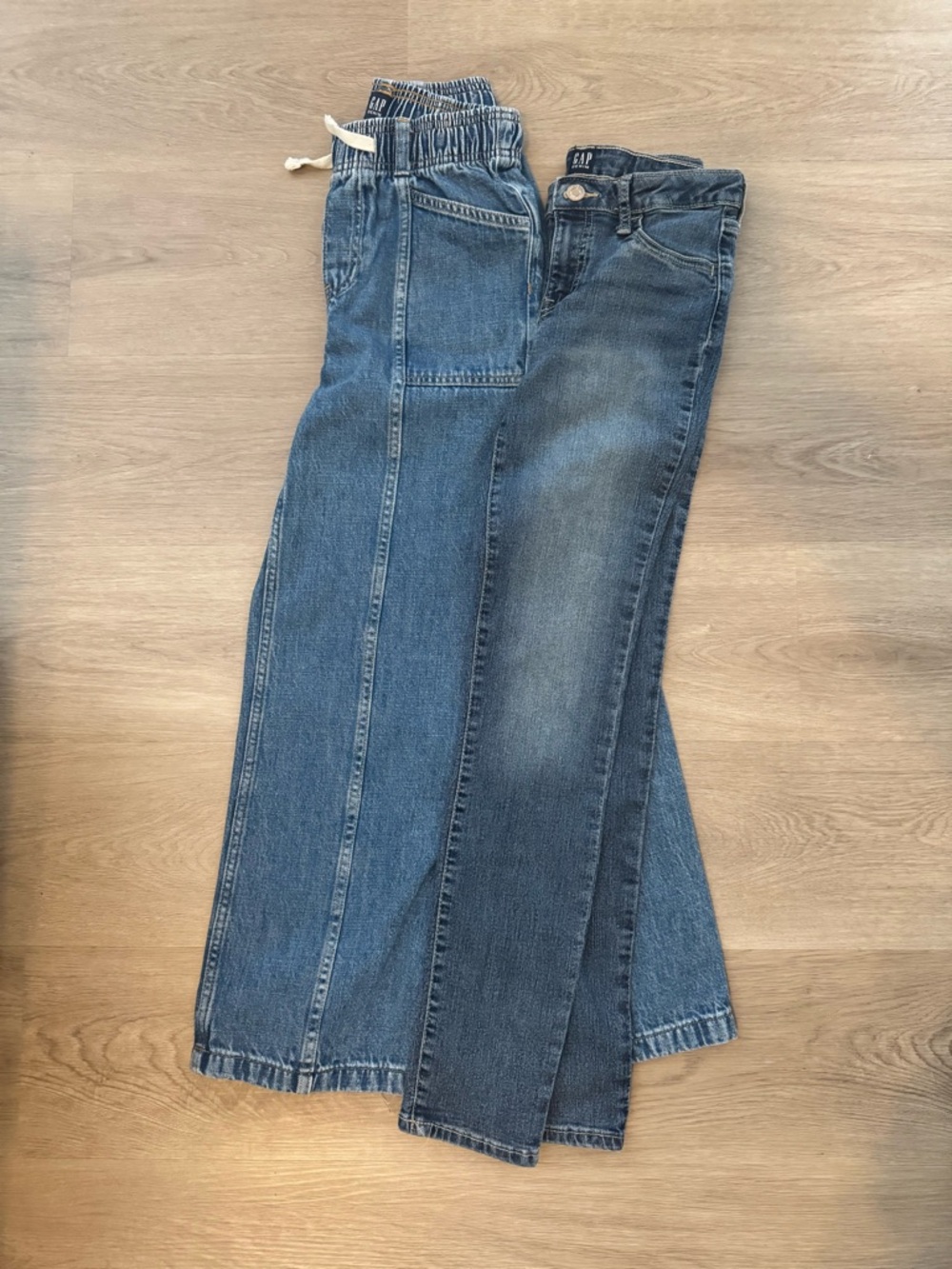 GAP Women’s Straight Leg Jeans in Medium & Dark Blue Washes